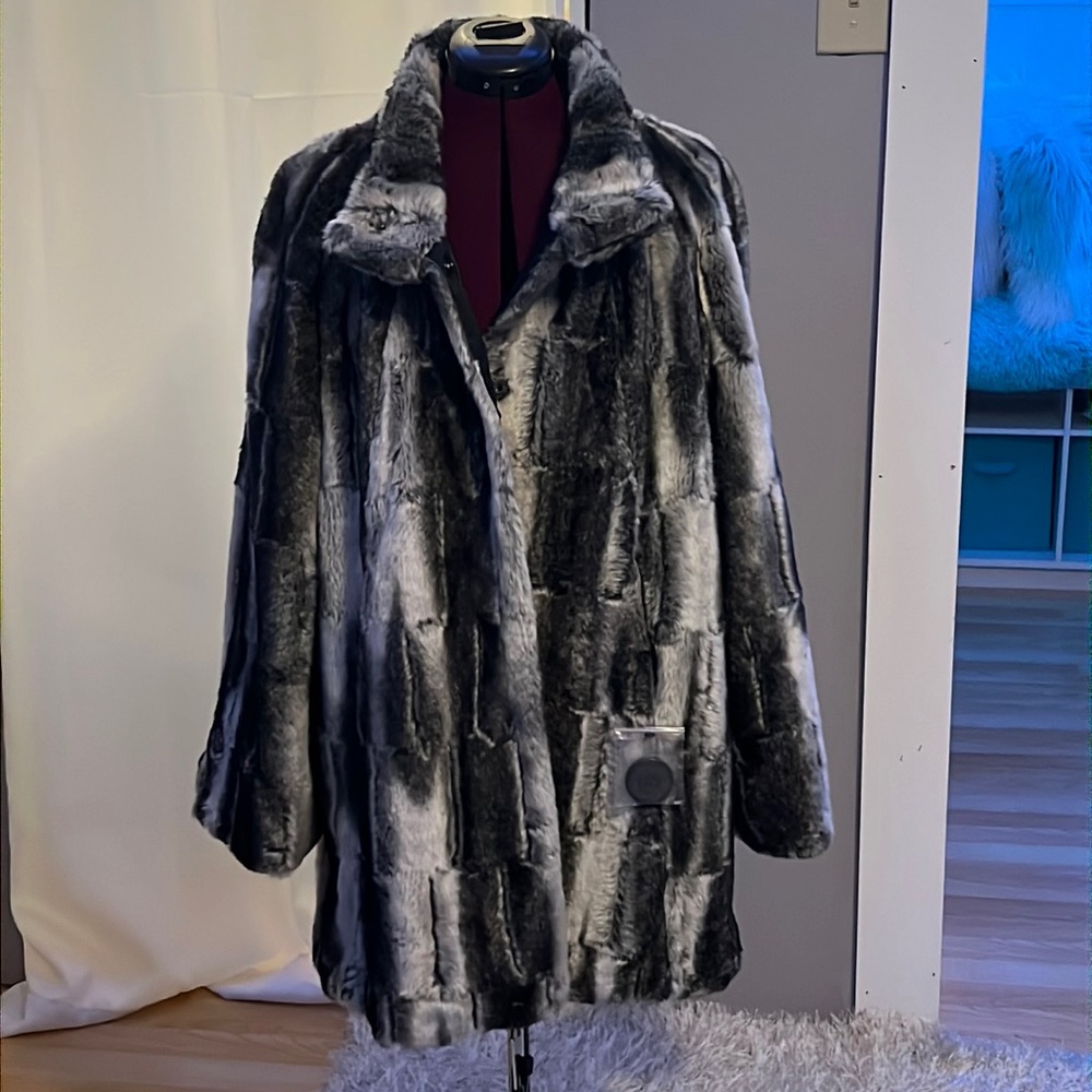 New Hilary Radley Faux Fur Coat